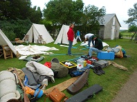 Setting up camp