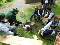 Lunchtime. Some are cooking...