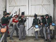 Defending the main gate of La Haye Sainte